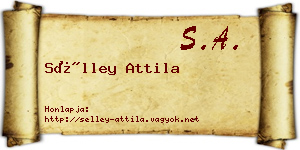 Sélley Attila névjegykártya